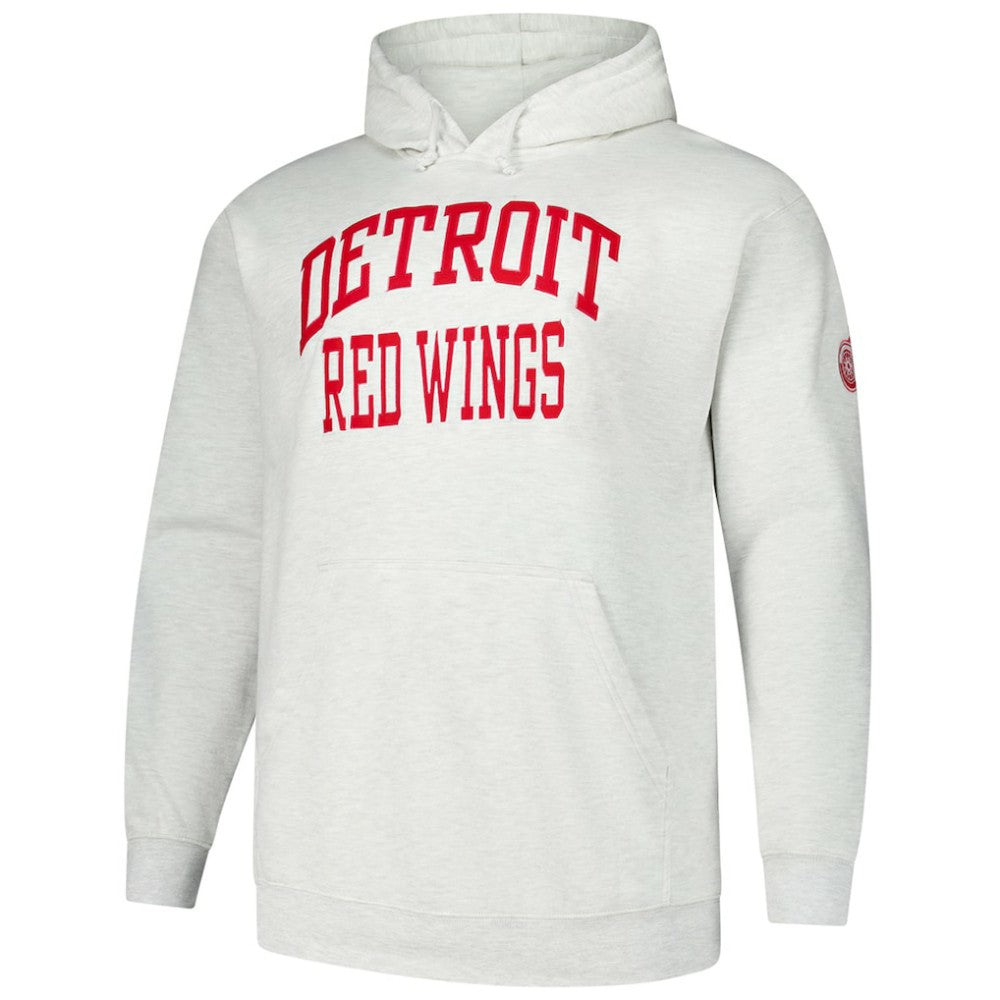 Detroit Red Wings Fanatics Big & Tall Fleece Pullover Hoodie - Heather Gray | US 201302794