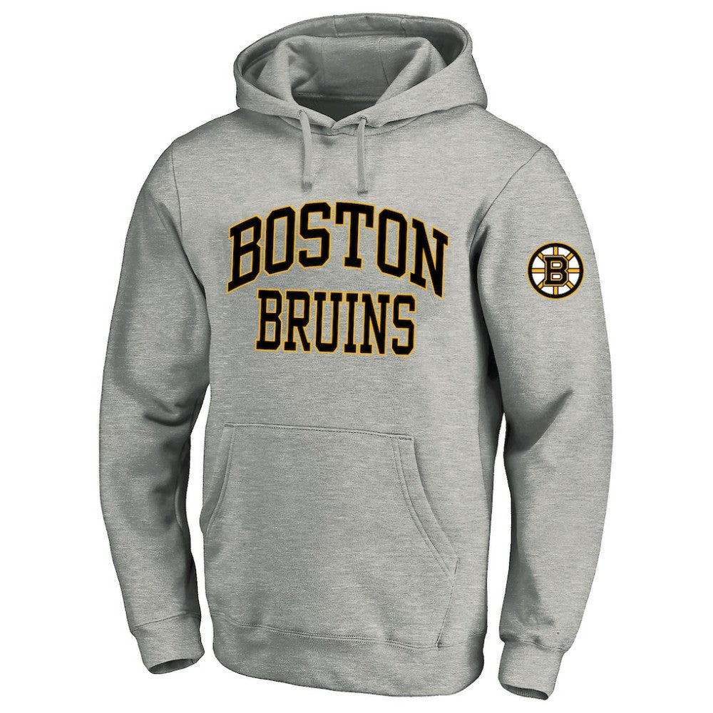 Boston Bruins Fanatics Big & Tall Fleece Pullover Hoodie - Heather Gray | US 201302797