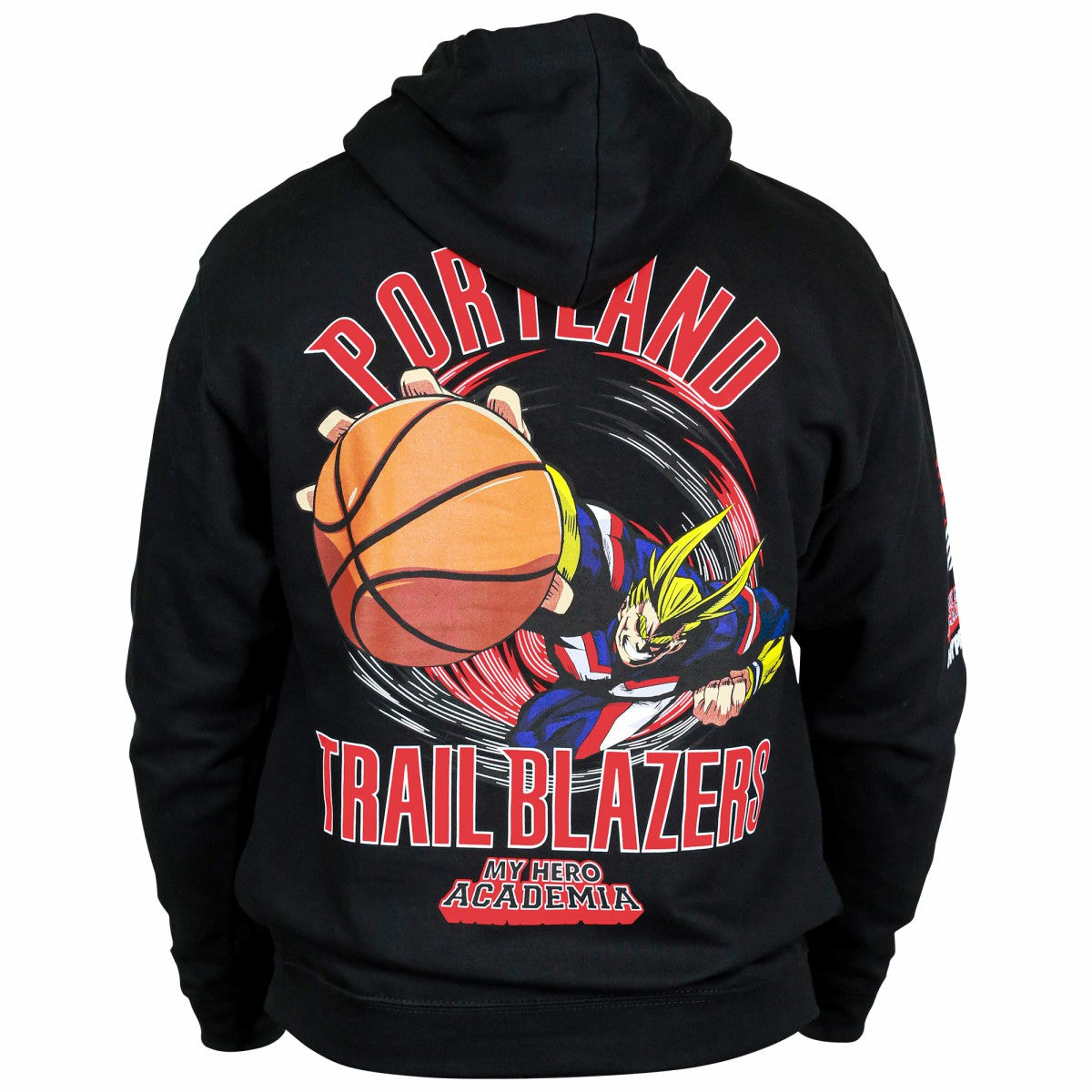 Portland Trail Blazers Hyperfly Unisex NBA x My Hero Academia All Might Smash Pullover Hoodie Black outlet