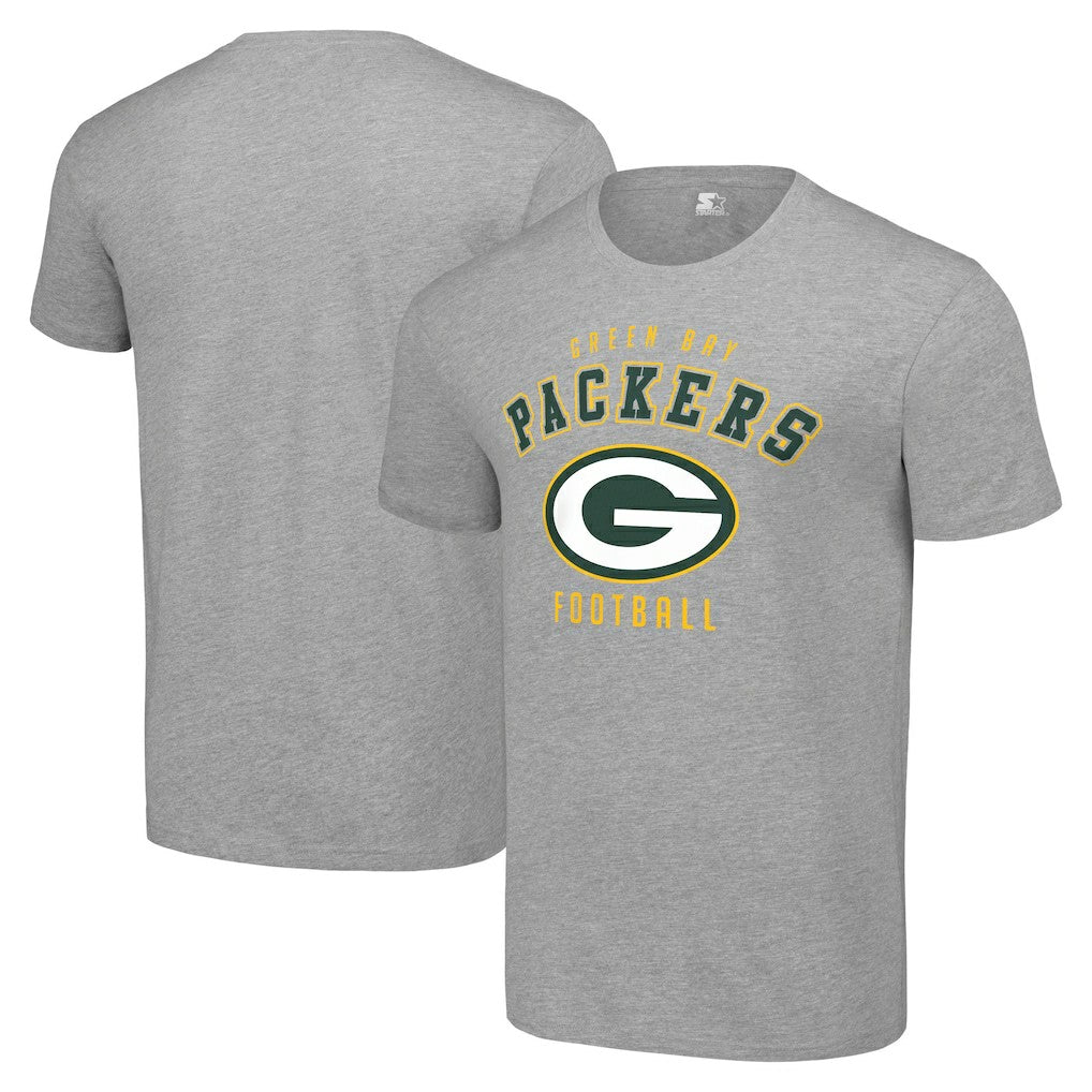 Green Bay Packers Starter Logo T-Shirt - Heather Gray T-shirts