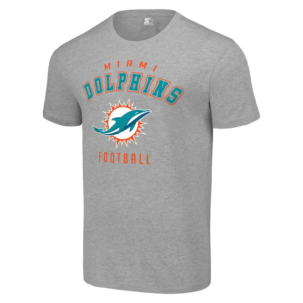 Miami Dolphins Starter Logo T-Shirt - Heather Gray T-shirts