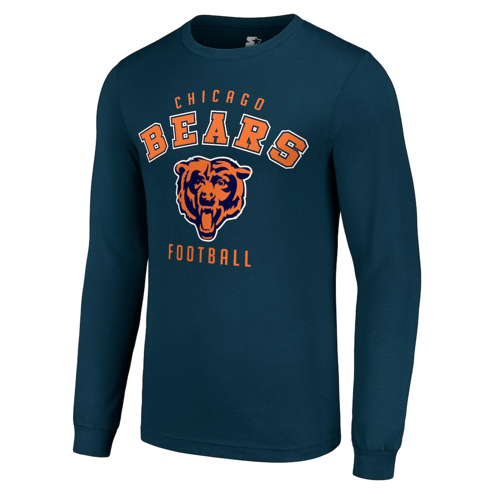 Chicago Bears Starter Long Sleeve T-Shirt - Navy T-shirts