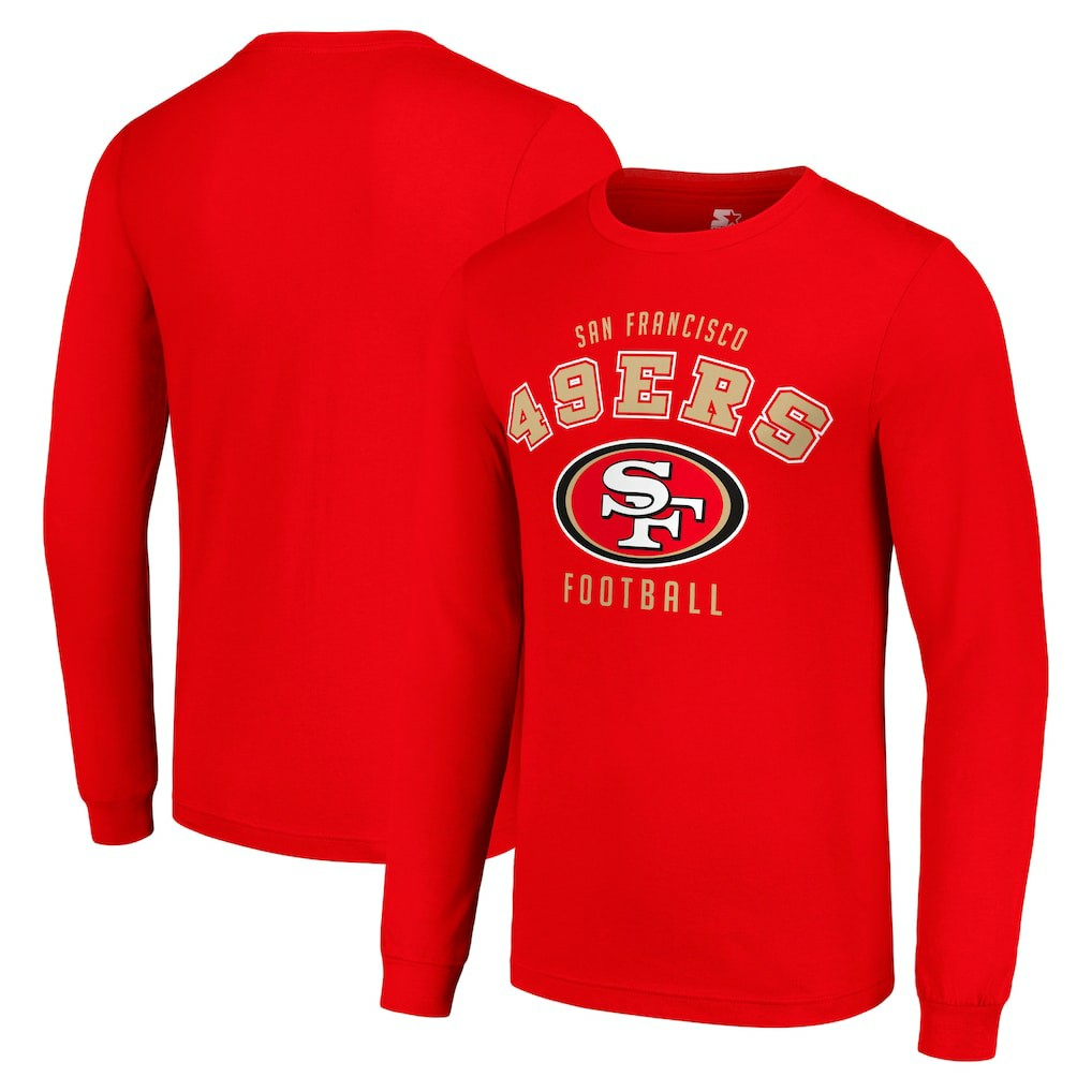 San Francisco 49ers Starter Long Sleeve T-Shirt - Scarlet T-shirts