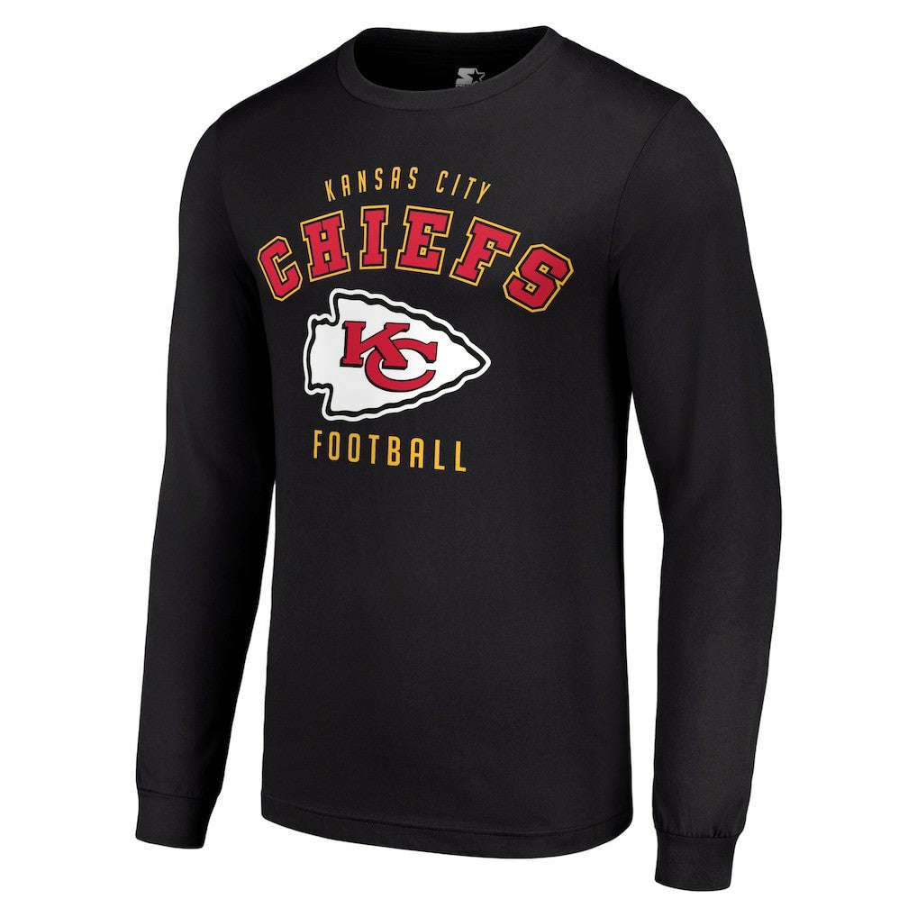 Kansas City Chiefs Starter Long Sleeve T-Shirt - Black T-shirts