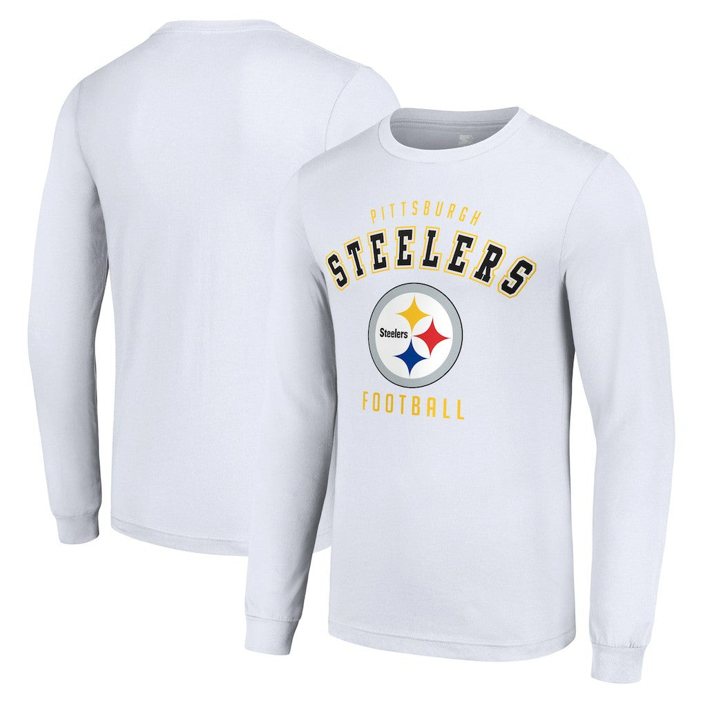 Pittsburgh Steelers Starter Long Sleeve T-Shirt - White T-shirts