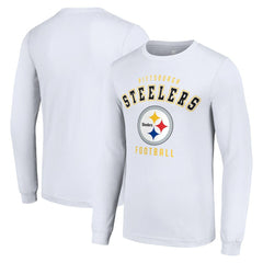 Pittsburgh Steelers Starter Long Sleeve T-Shirt - White T-shirts
