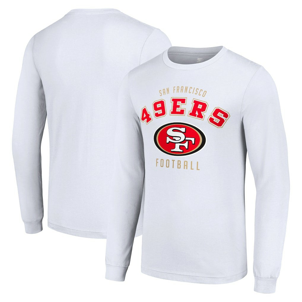 San Francisco 49ers Starter Long Sleeve T-Shirt - White T-shirts