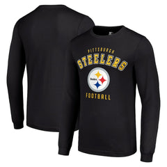 Pittsburgh Steelers Starter Long Sleeve T-Shirt - Black T-shirts
