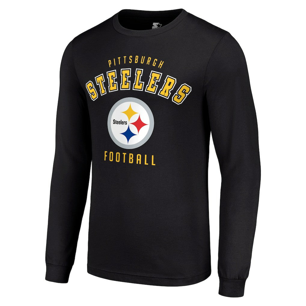 Pittsburgh Steelers Starter Long Sleeve T-Shirt - Black T-shirts