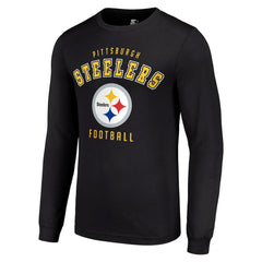 Pittsburgh Steelers Starter Long Sleeve T-Shirt - Black T-shirts