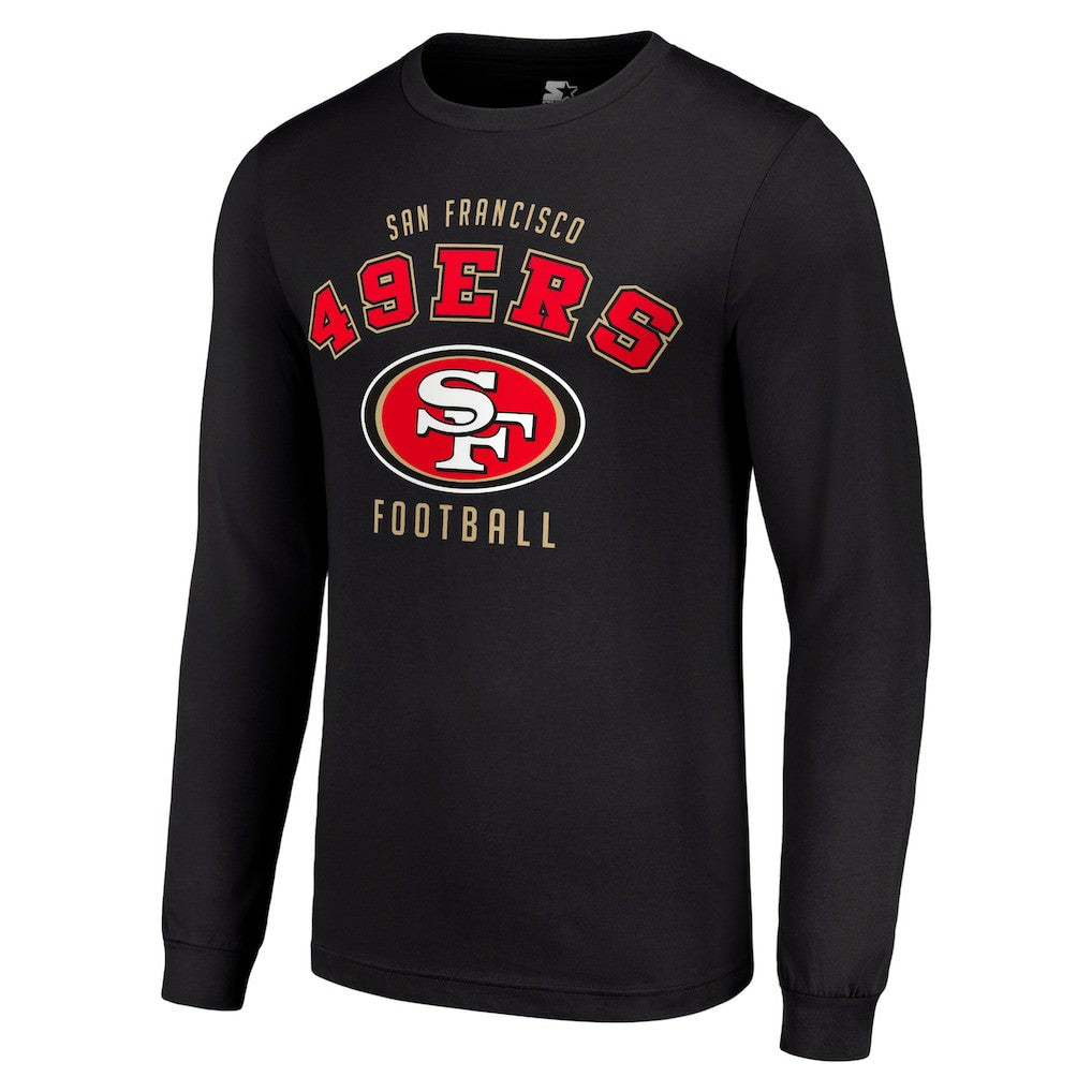 San Francisco 49ers Starter Long Sleeve T-Shirt - Black T-shirts