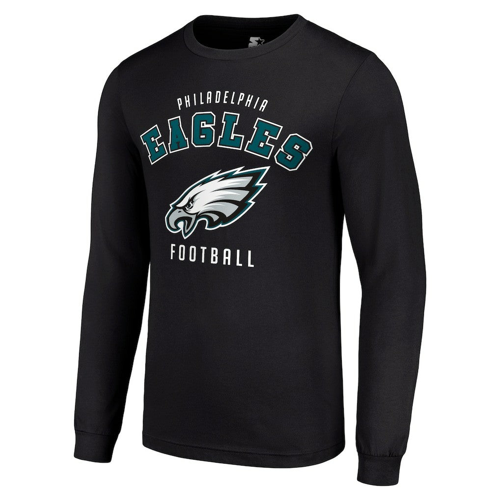 Philadelphia Eagles Starter Long Sleeve T-Shirt - Black T-shirts