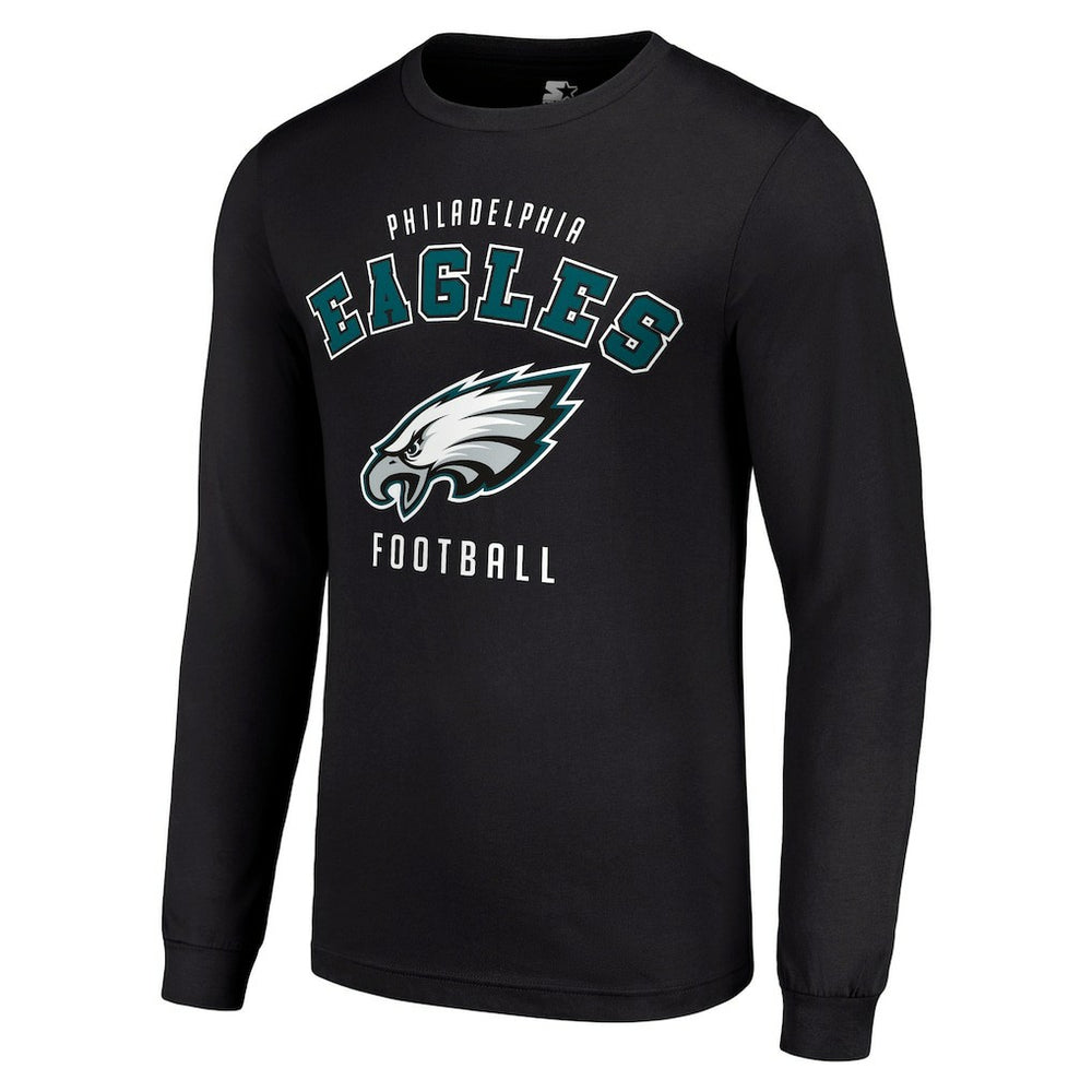 Philadelphia Eagles Starter Long Sleeve T-Shirt - Black T-shirts