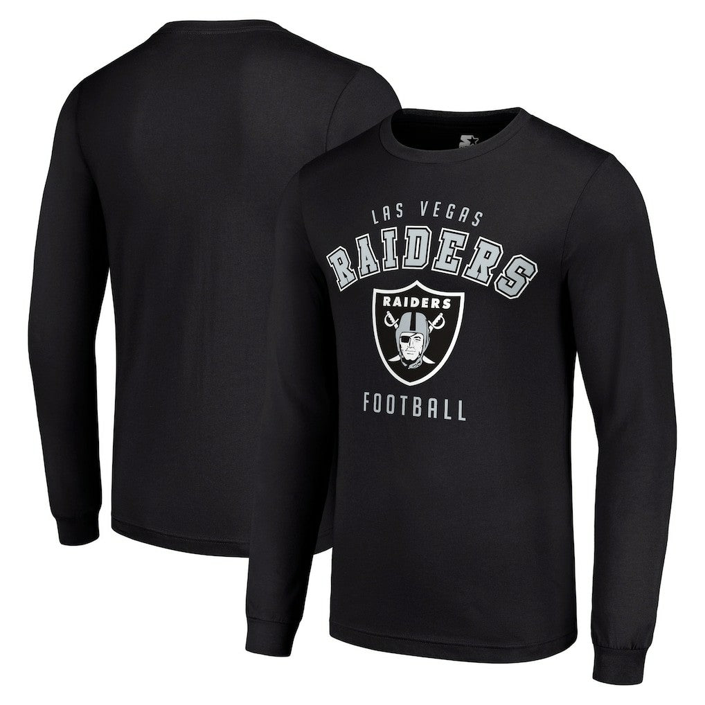 Las Vegas Raiders Starter Long Sleeve T-Shirt - Black T-shirts