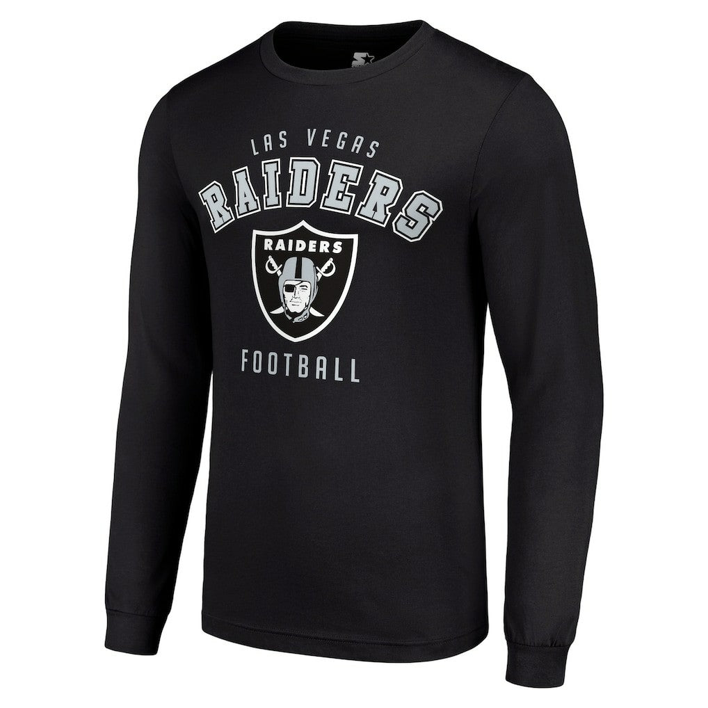 Las Vegas Raiders Starter Long Sleeve T-Shirt - Black T-shirts