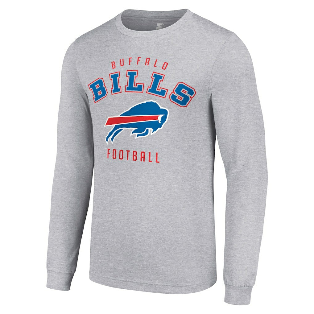 Buffalo Bills Starter Long Sleeve T-Shirt - Heather Gray T-shirts