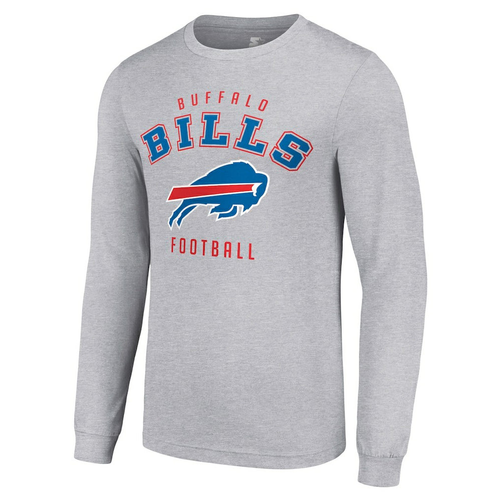 Buffalo Bills Starter Long Sleeve T-Shirt - Heather Gray T-shirts