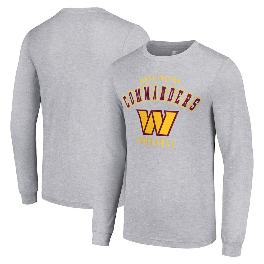 Washington Commanders Starter Long Sleeve T-Shirt - Heather Gray T-shirts