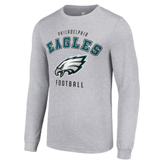 Philadelphia Eagles Starter Long Sleeve T-Shirt - Heather Gray T-shirts