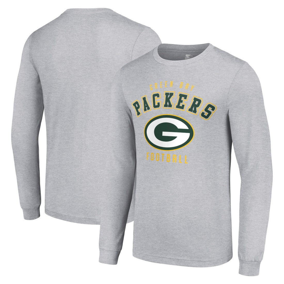 Green Bay Packers Starter Long Sleeve T-Shirt - Heather Gray T-shirts