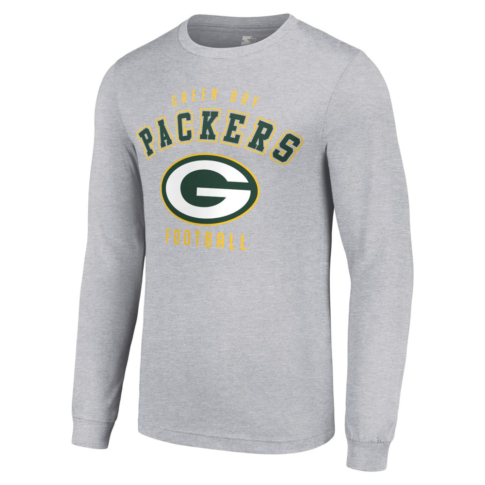 Green Bay Packers Starter Long Sleeve T-Shirt - Heather Gray T-shirts
