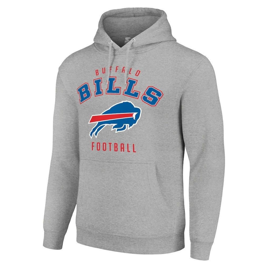 Buffalo Bills Starter Unisex Logo Pullover Hoodie - Heather Gray Hoodies