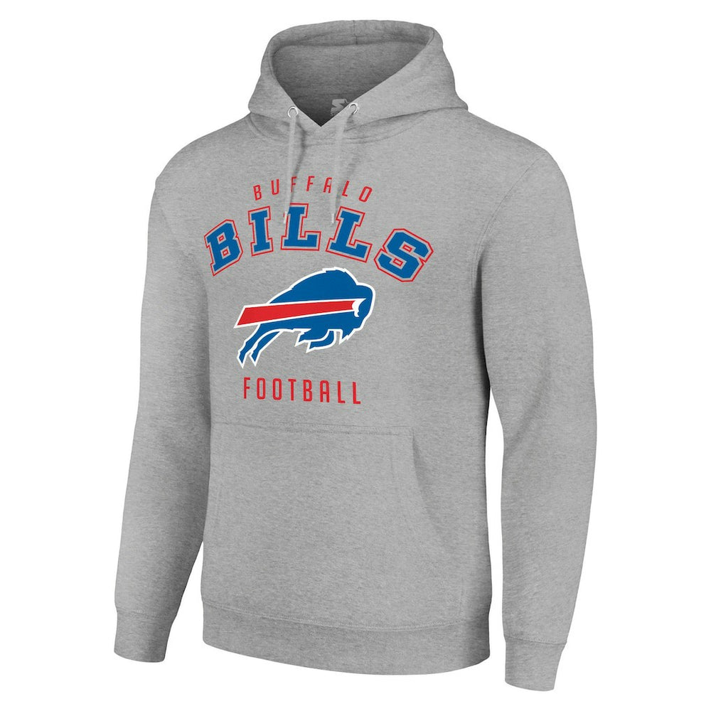 Buffalo Bills Starter Unisex Logo Pullover Hoodie - Heather Gray Hoodies