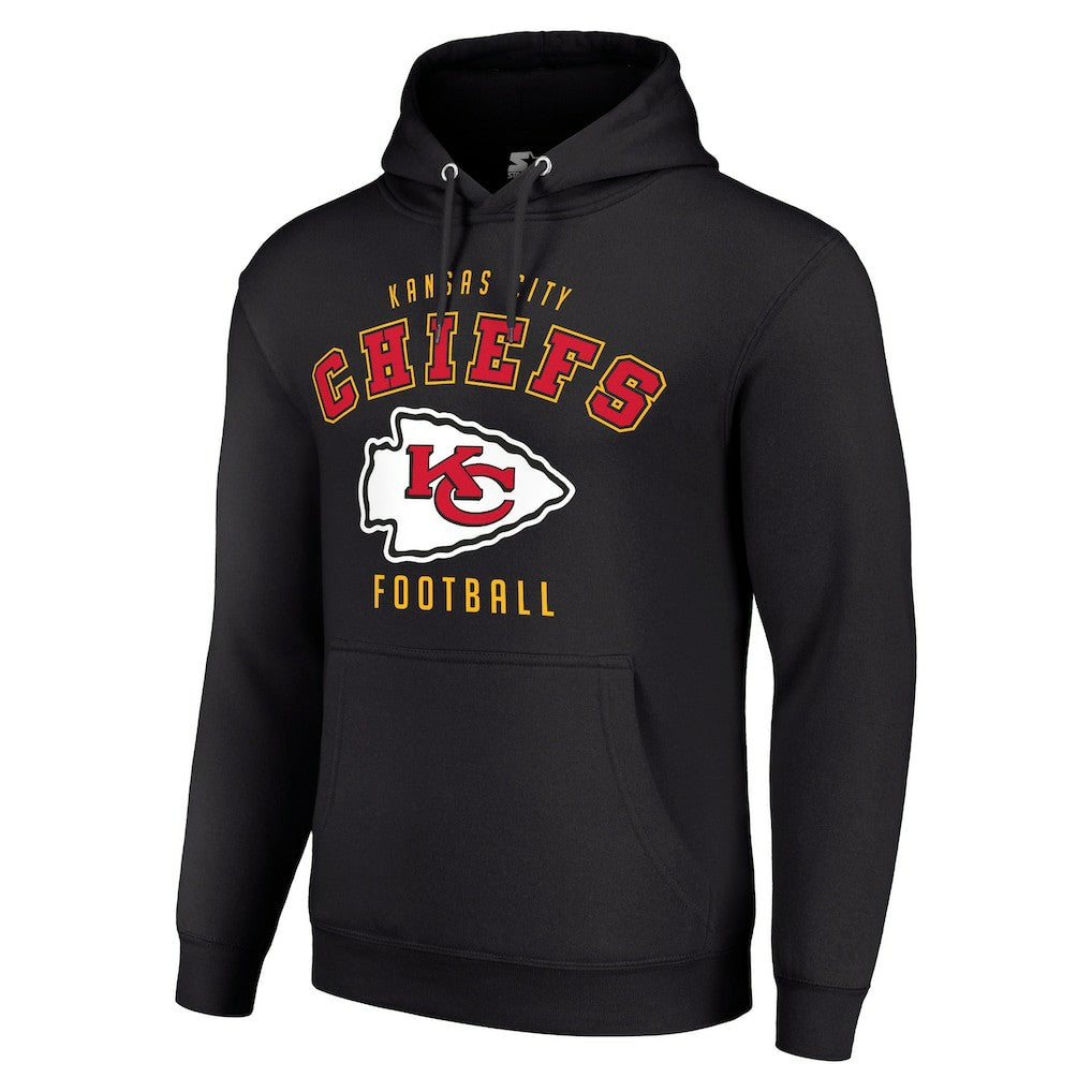 Kansas City Chiefs Starter Unisex Logo Pullover Hoodie - Black Hoodies