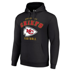Kansas City Chiefs Starter Unisex Logo Pullover Hoodie - Black Hoodies
