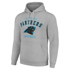 Carolina Panthers Starter Unisex Logo Pullover Hoodie - Heather Gray Hoodies