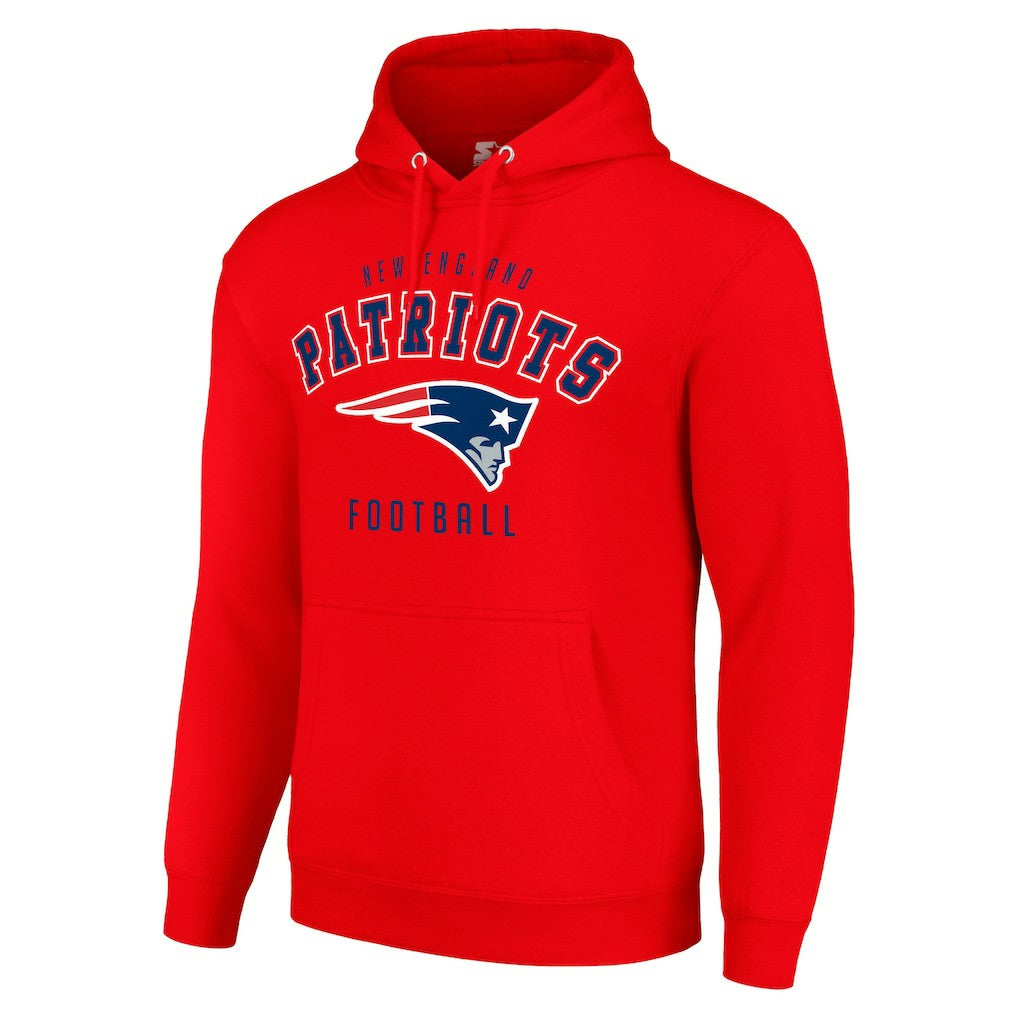 New England Patriots Starter Unisex Logo Pullover Hoodie - Red Hoodies