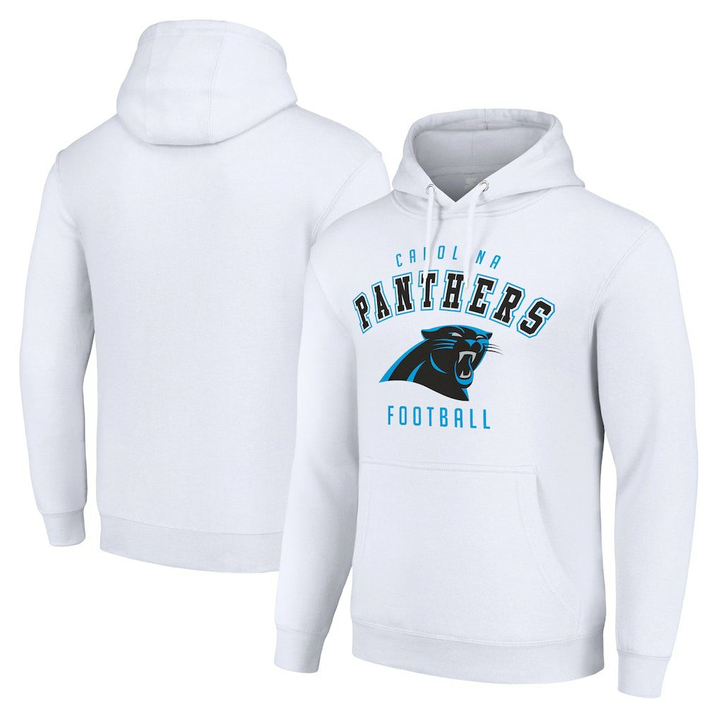 Carolina Panthers Starter Unisex Logo Pullover Hoodie - White Hoodies