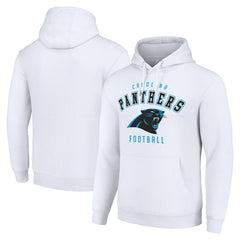 Carolina Panthers Starter Unisex Logo Pullover Hoodie - White Hoodies