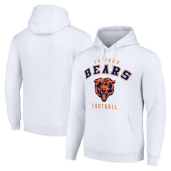 Chicago Bears Starter Unisex Logo Pullover Hoodie - White Hoodies
