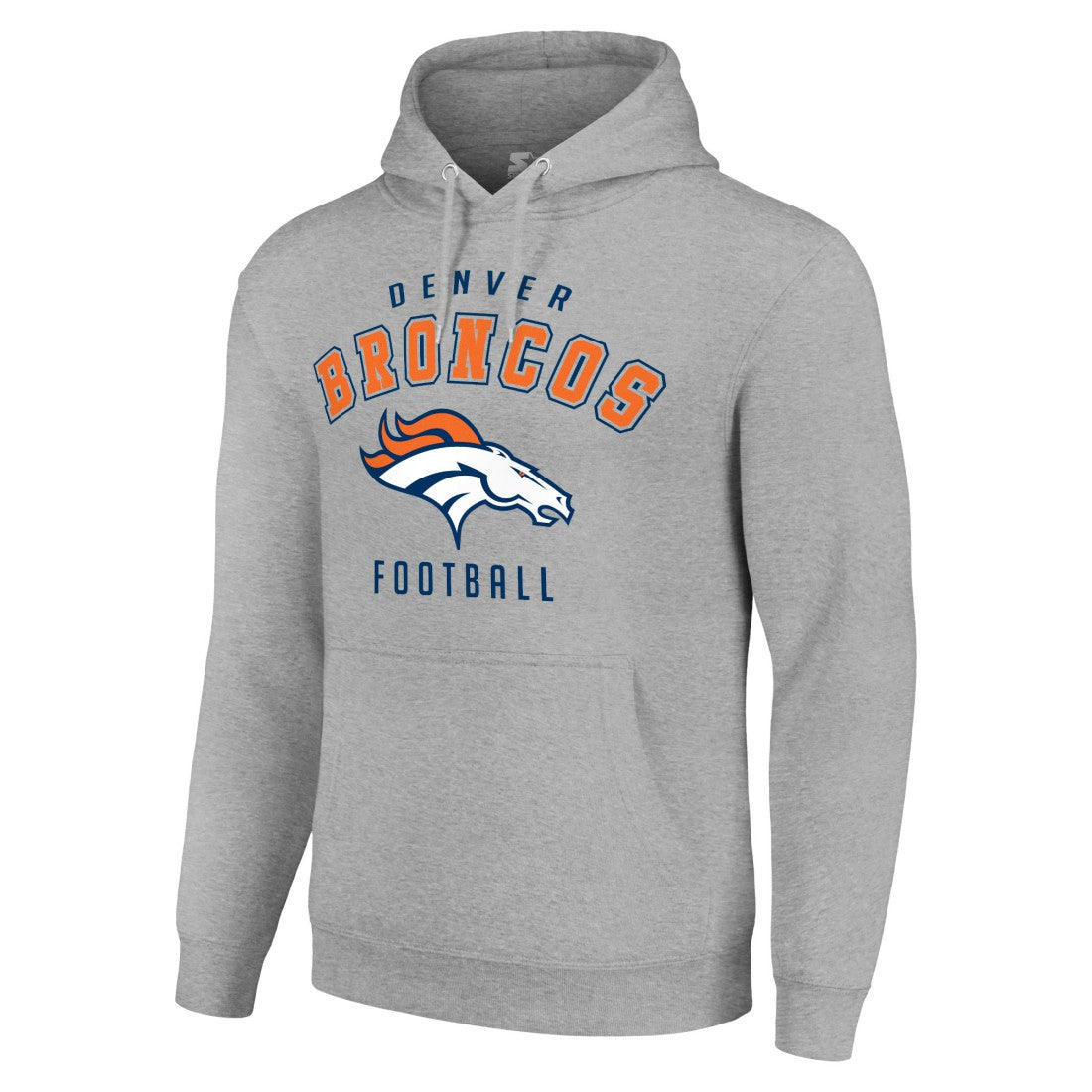 Denver Broncos Starter Unisex Logo Pullover Hoodie - Heather Gray Hoodies