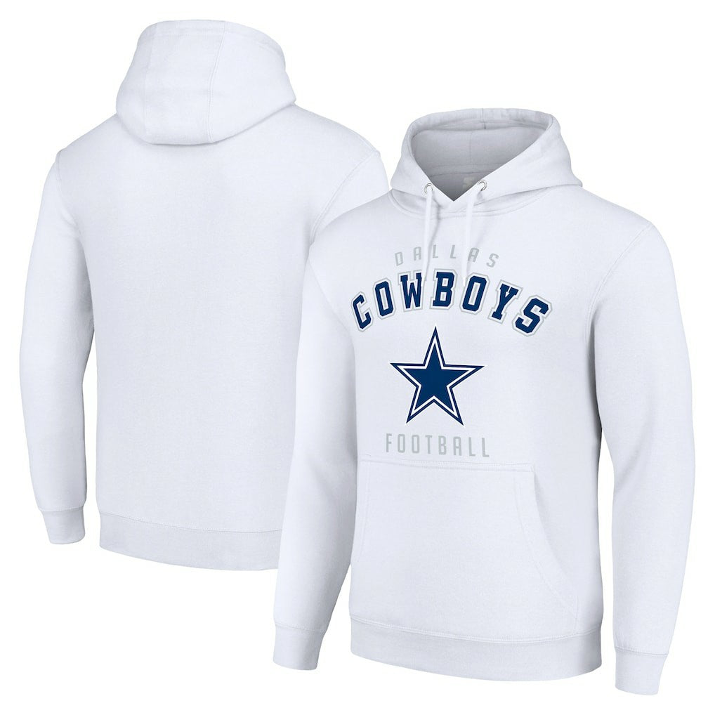 Dallas Cowboys Starter Unisex Logo Pullover Hoodie - White Hoodies