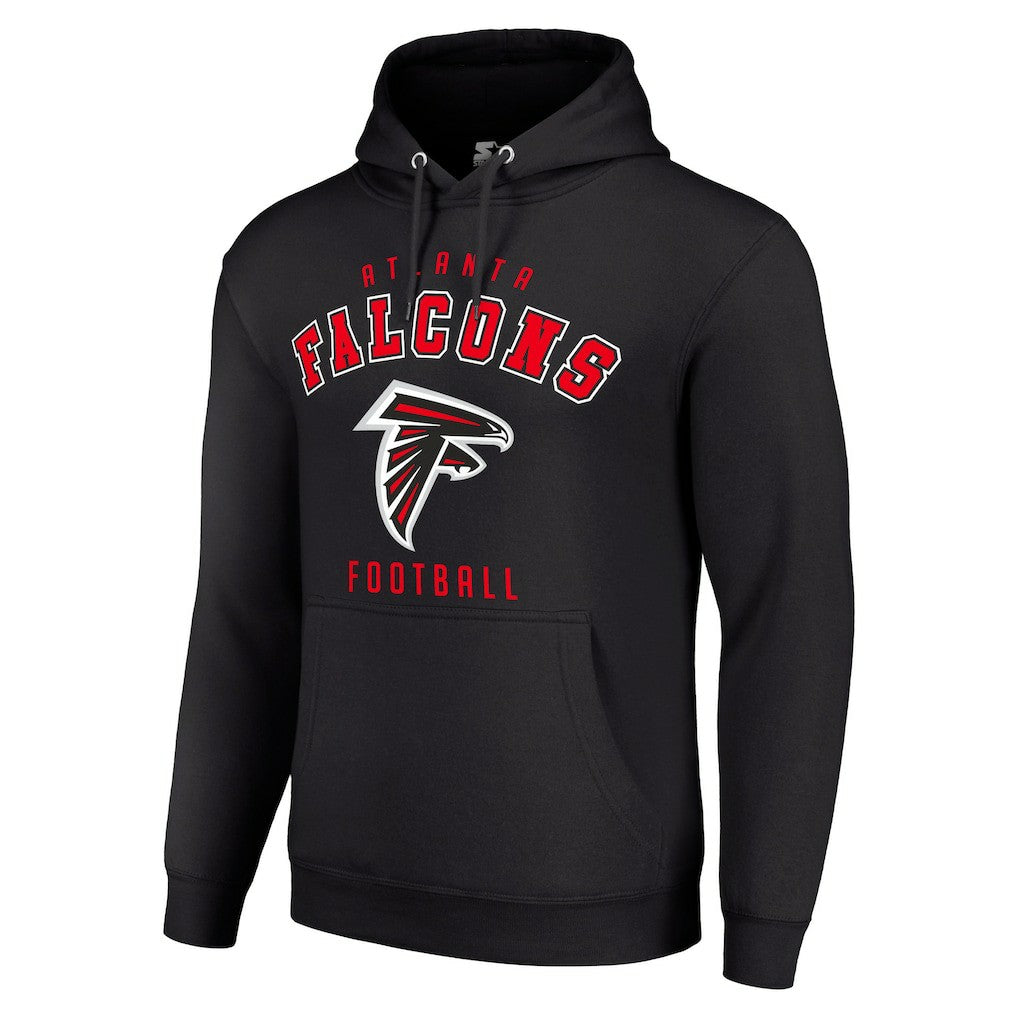 Atlanta Falcons Starter Unisex Logo Pullover Hoodie - Black Hoodies