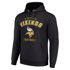 Minnesota Vikings Starter Unisex Logo Pullover Hoodie - Black Hoodies