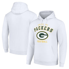 Green Bay Packers Starter Unisex Logo Pullover Hoodie - White Hoodies