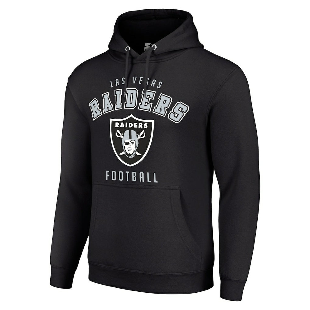 Las Vegas Raiders Starter Unisex Logo Pullover Hoodie - Black Hoodies