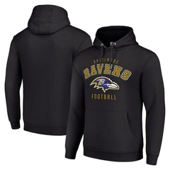 Baltimore Ravens Starter Unisex Logo Pullover Hoodie - Black Hoodies