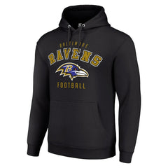 Baltimore Ravens Starter Unisex Logo Pullover Hoodie - Black Hoodies