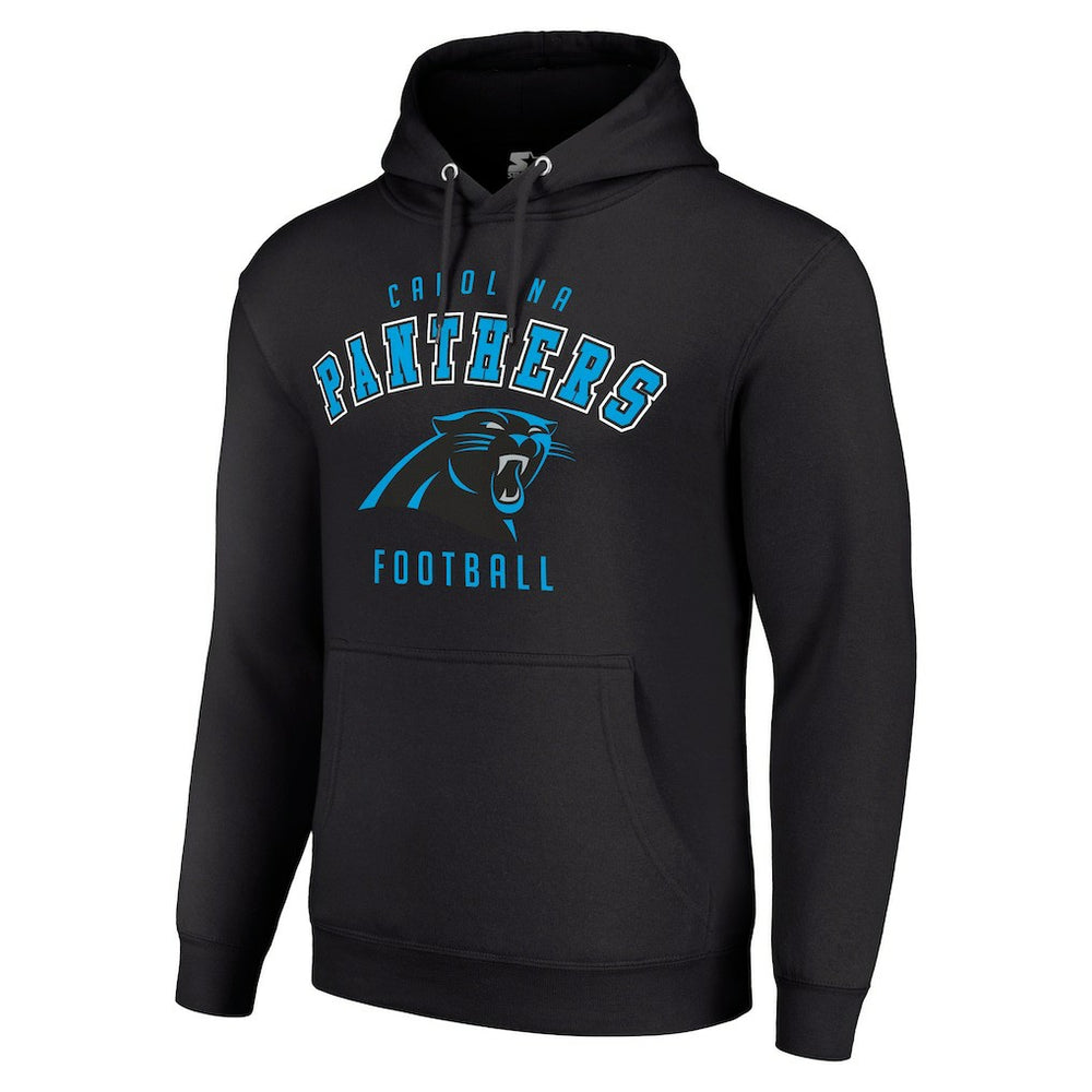Carolina Panthers Starter Unisex Logo Pullover Hoodie - Black Hoodies