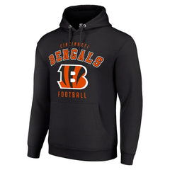 Cincinnati Bengals Starter Unisex Logo Pullover Hoodie - Black Hoodies