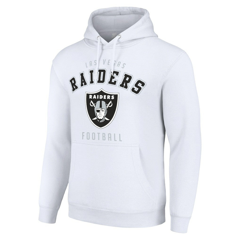 Las Vegas Raiders Starter Unisex Logo Pullover Hoodie - White Hoodies
