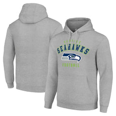 Seattle Seahawks Starter Unisex Logo Pullover Hoodie - Heather Gray Hoodies