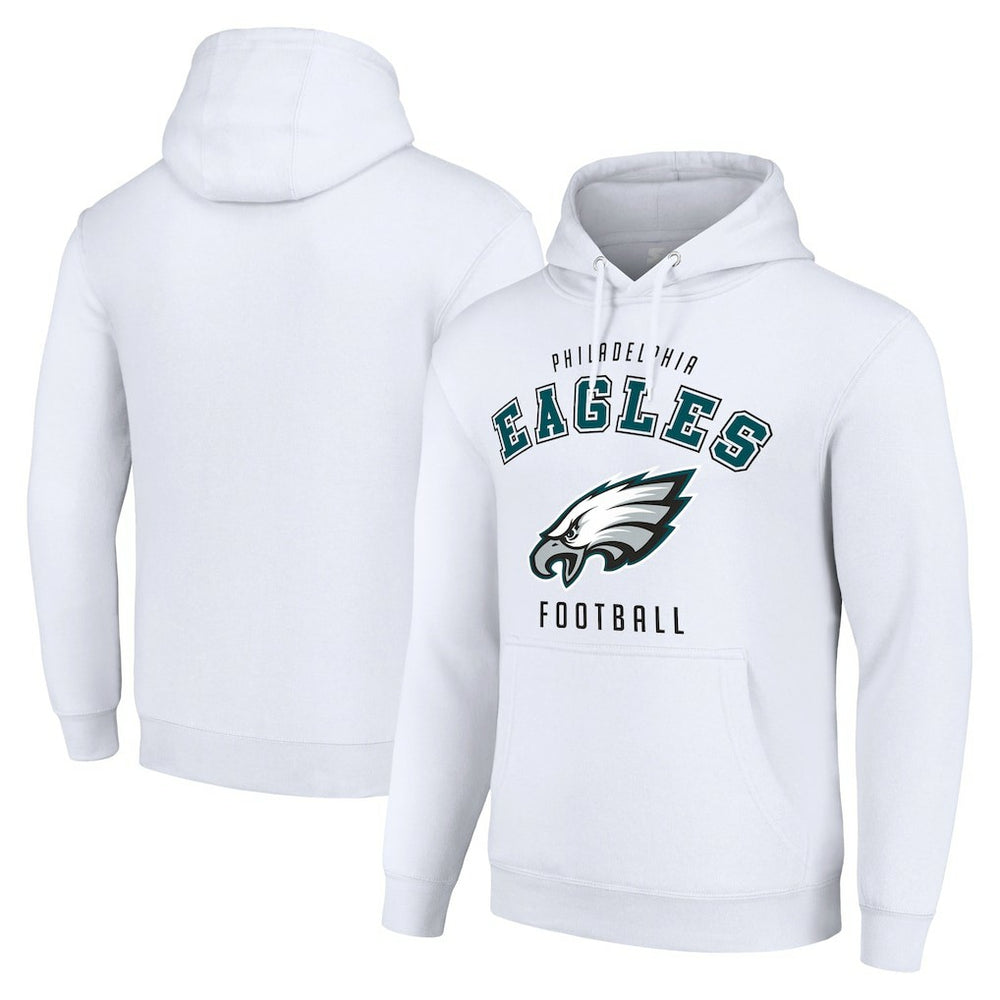Philadelphia Eagles Starter Unisex Logo Pullover Hoodie - White Hoodies