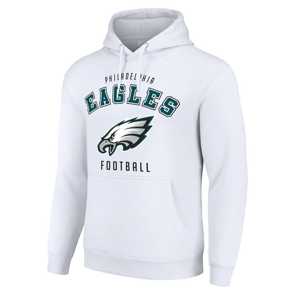 Philadelphia Eagles Starter Unisex Logo Pullover Hoodie - White Hoodies