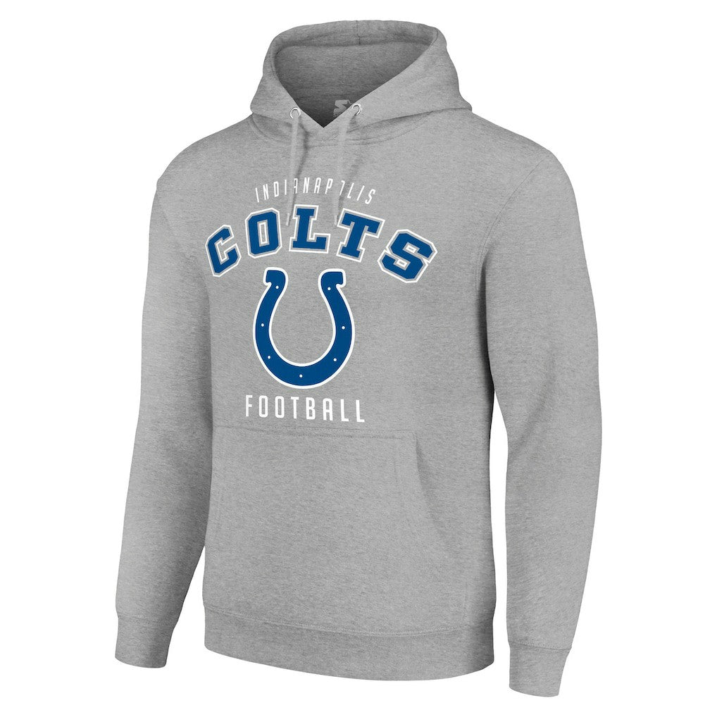 Indianapolis Colts Starter Unisex Logo Pullover Hoodie - Heather Gray Hoodies