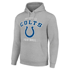 Indianapolis Colts Starter Unisex Logo Pullover Hoodie - Heather Gray Hoodies